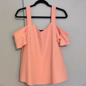 Pink cold shoulder blouse from Francesca’s